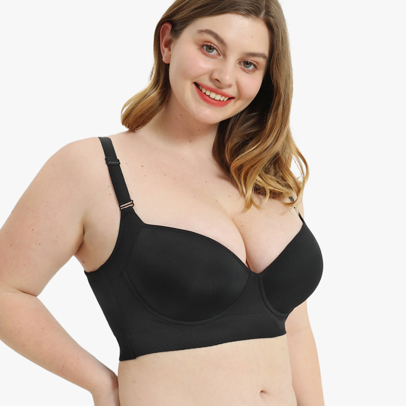 PHYTIQ® Full-Coverage Back Smoothing Bra-Black