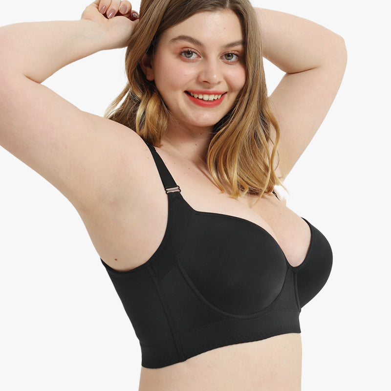 PHYTIQ® Full-Coverage Back Smoothing Bra-Black