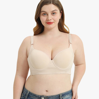 PHYTIQ® Full-Coverage Back Smoothing Bra-Beige