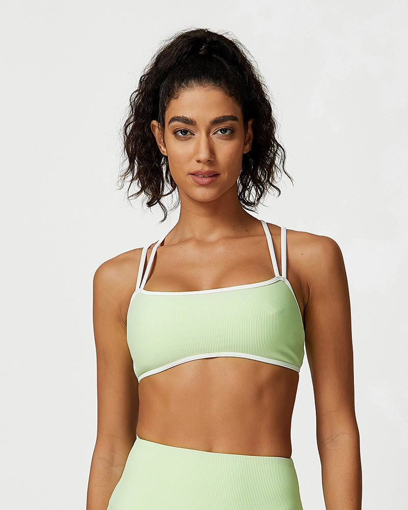 PHYTIQ®Ribbed Strappy Support Sports Bra