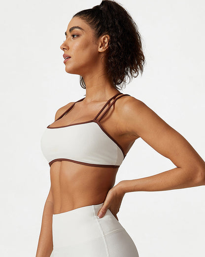 PHYTIQ®Ribbed Strappy Support Sports Bra