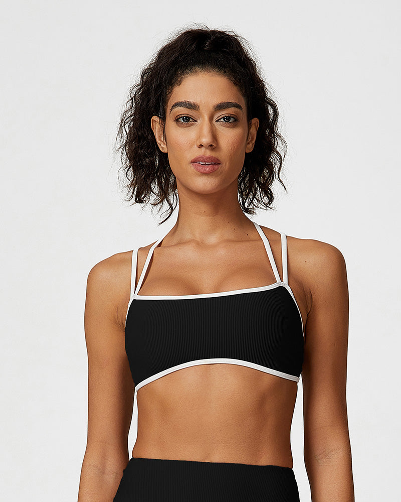 PHYTIQ®Ribbed Strappy Support Sports Bra