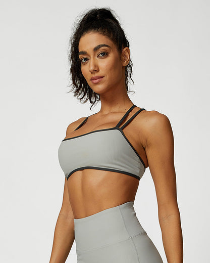 PHYTIQ®Ribbed Strappy Support Sports Bra