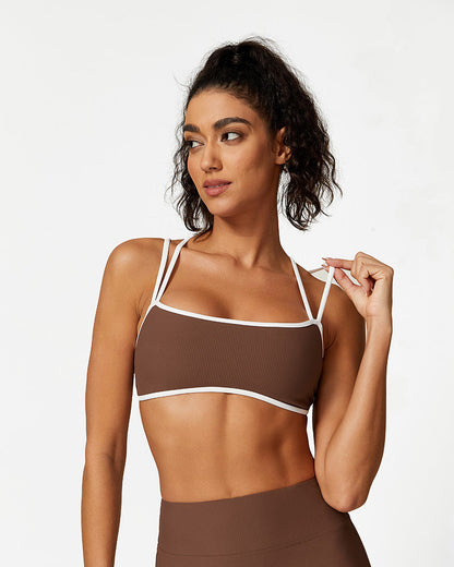 PHYTIQ®Ribbed Strappy Support Sports Bra