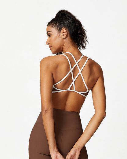 PHYTIQ®Ribbed Strappy Support Sports Bra